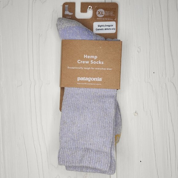 Patagonia Other - Patagonia Hemp Crew Socks Pale Periwinkle Size XL (Men's 12-15) Irregular